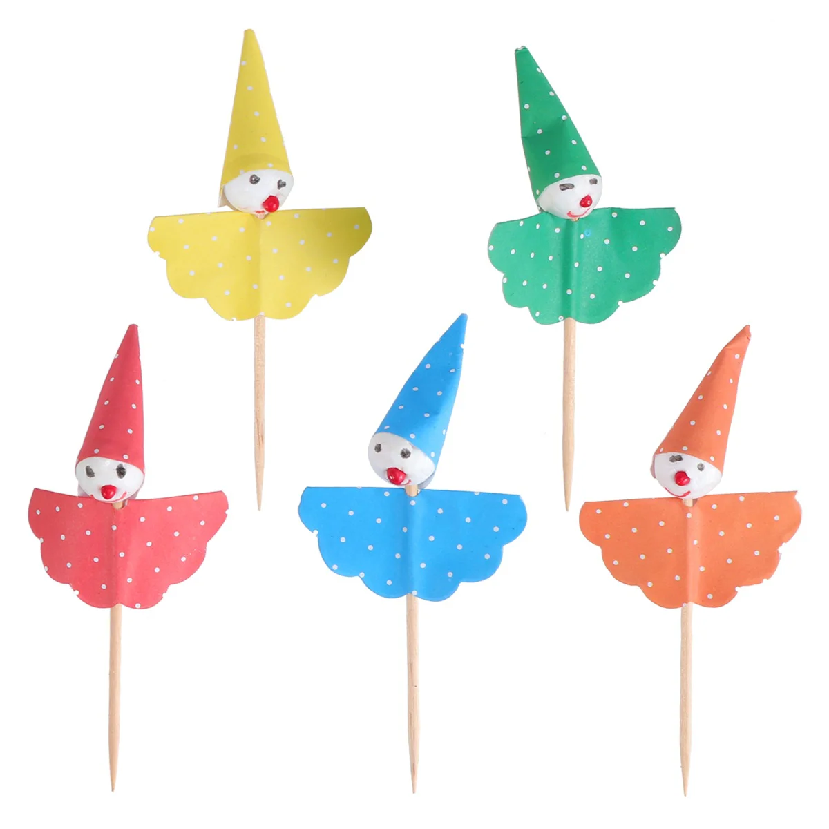 

Clown Cake Picks Party Topper Cupcake Cocktail Birthday Wedding Sticks Shower Baby Supplies Decorations Dessert Disposable Decor