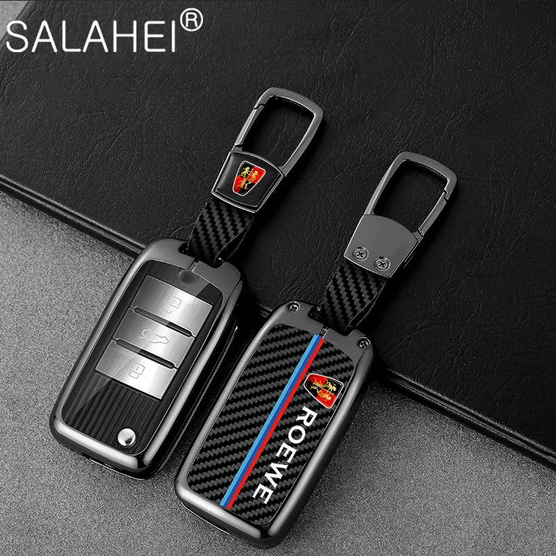

Carbon Fiber Car Key Cover Case Holder Bag Shell Protector For Roewe RX5 RX3 RX8 350 360 750 I6 I5 ERX5 2017 2019 Auto Accessory