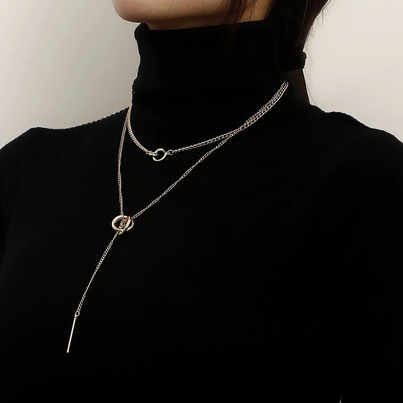 Винтажное Двухслойное Ожерелье С Подвесками Богемный Многослойный Женский