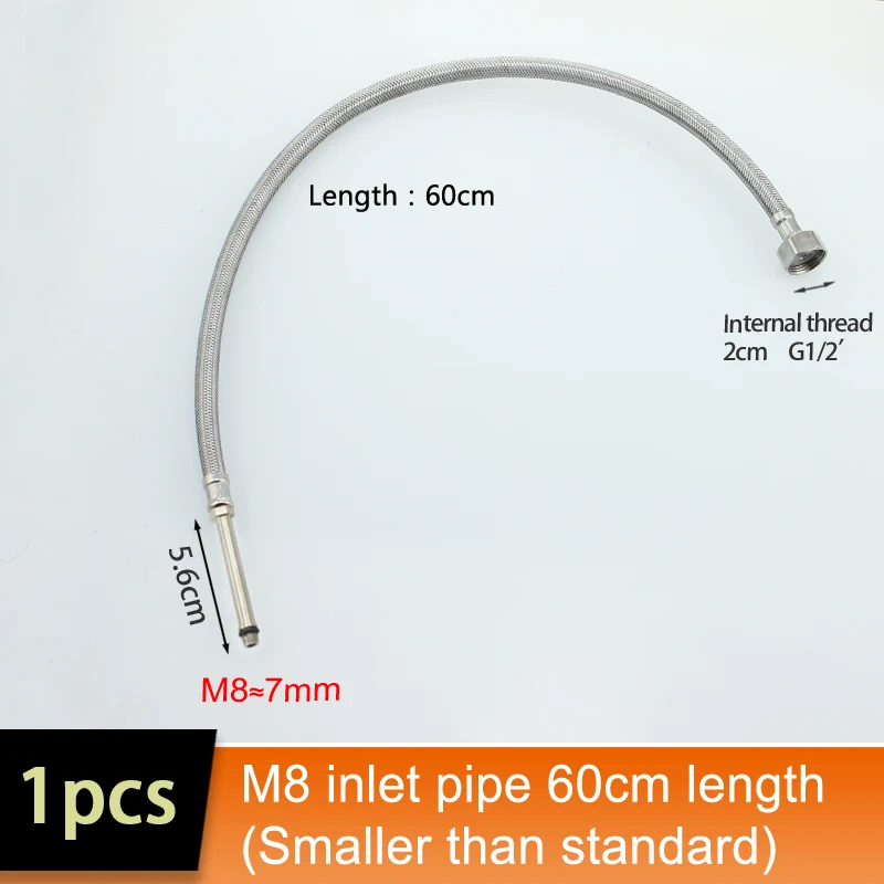 

Водопроводный шланг Gnimauhz нержавеющая сталь M10/M8 G1/2 80см