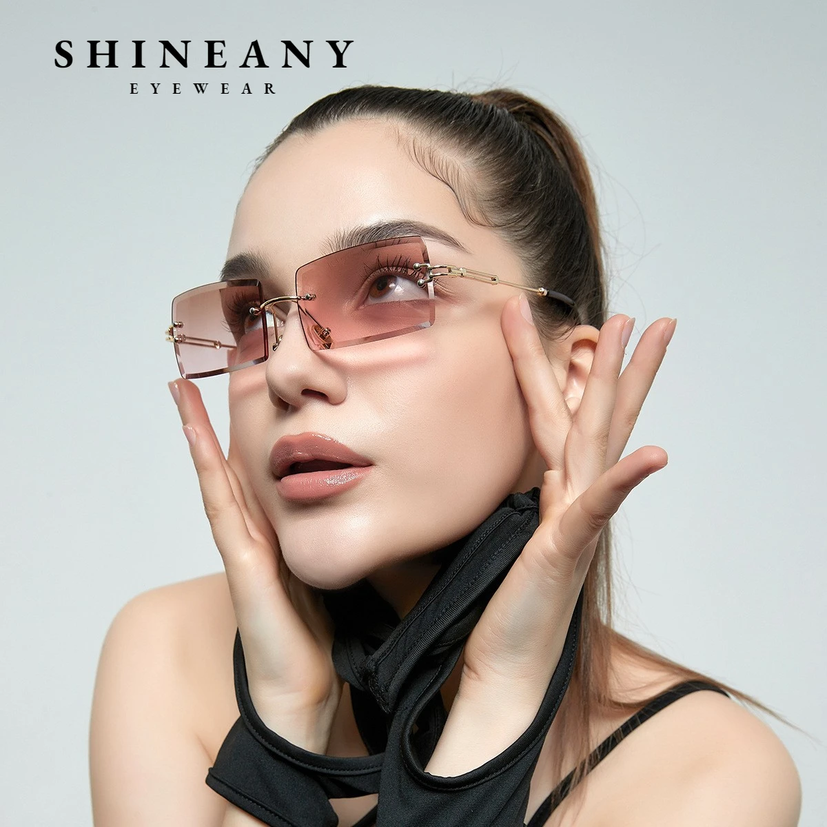 

SHINEANY Brand Rimless Sun Glasses Men Trending Vintage Sunglasses Women Outdoor Driver Eyewear lentes de sol hombre