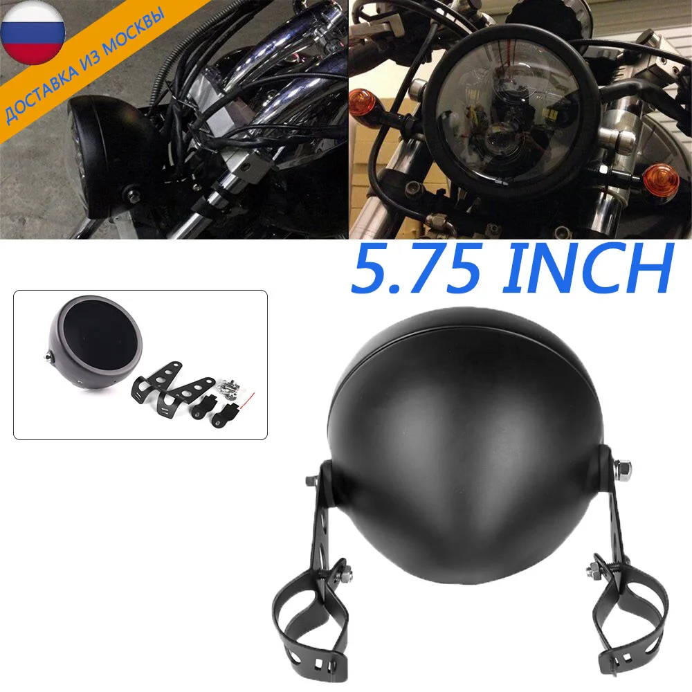 1x черный 5 75 &quotсветодиодный мотоциклетный кожух для фар Honda Shadow VT 600 750 1100 VTX 1300