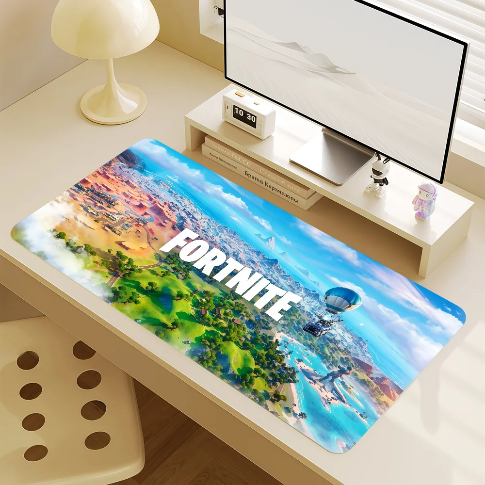 Фото Игровой коврик для мыши F-FORTNITE, нескользящий, с прошитыми краями, для офиса, учебы, игр, утолщенный, большой, для письма, игровой коврик для мыши. №5