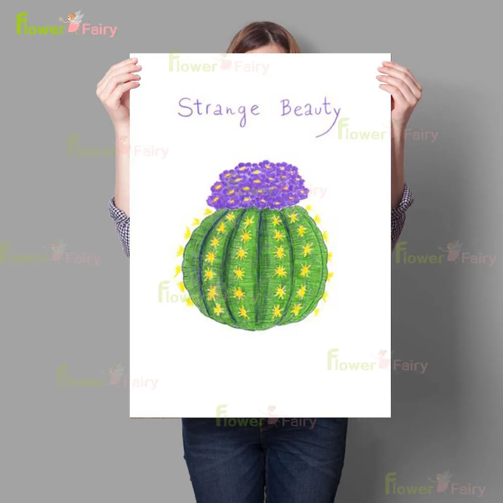 Кактус цветок природа кактус Постер в скандинавском стиле настенная Картина на