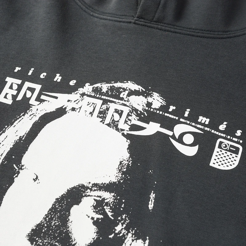 Худи с длинными волосами и принтом махровая одежда для мужчин женщин большие