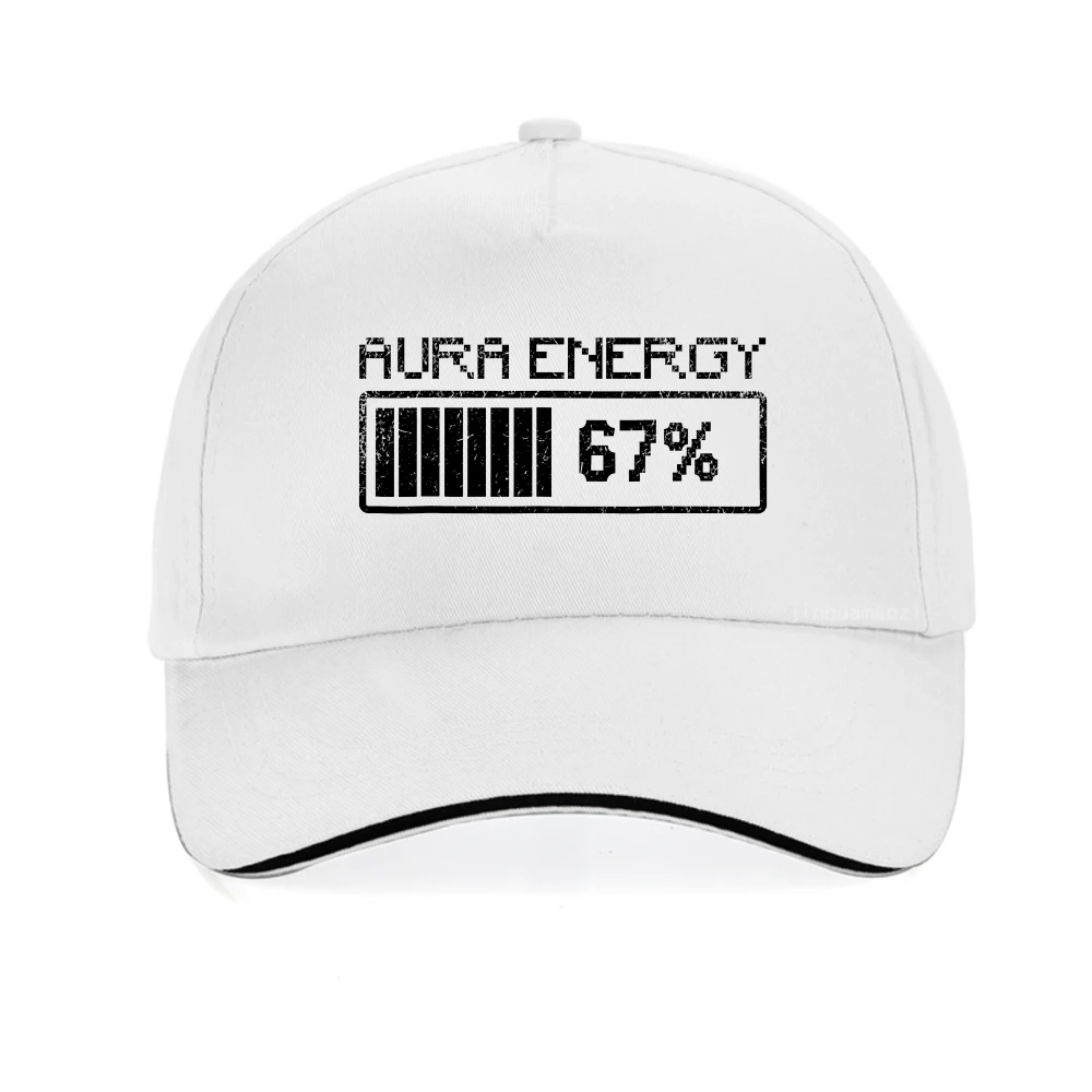 Фото Забавная мужская бейсболка Aura Energy at 67 Six Seven Genz Meme Slang, модная шляпа унисекс в стиле Харадзюку, регулируемая кепка Snapback №2