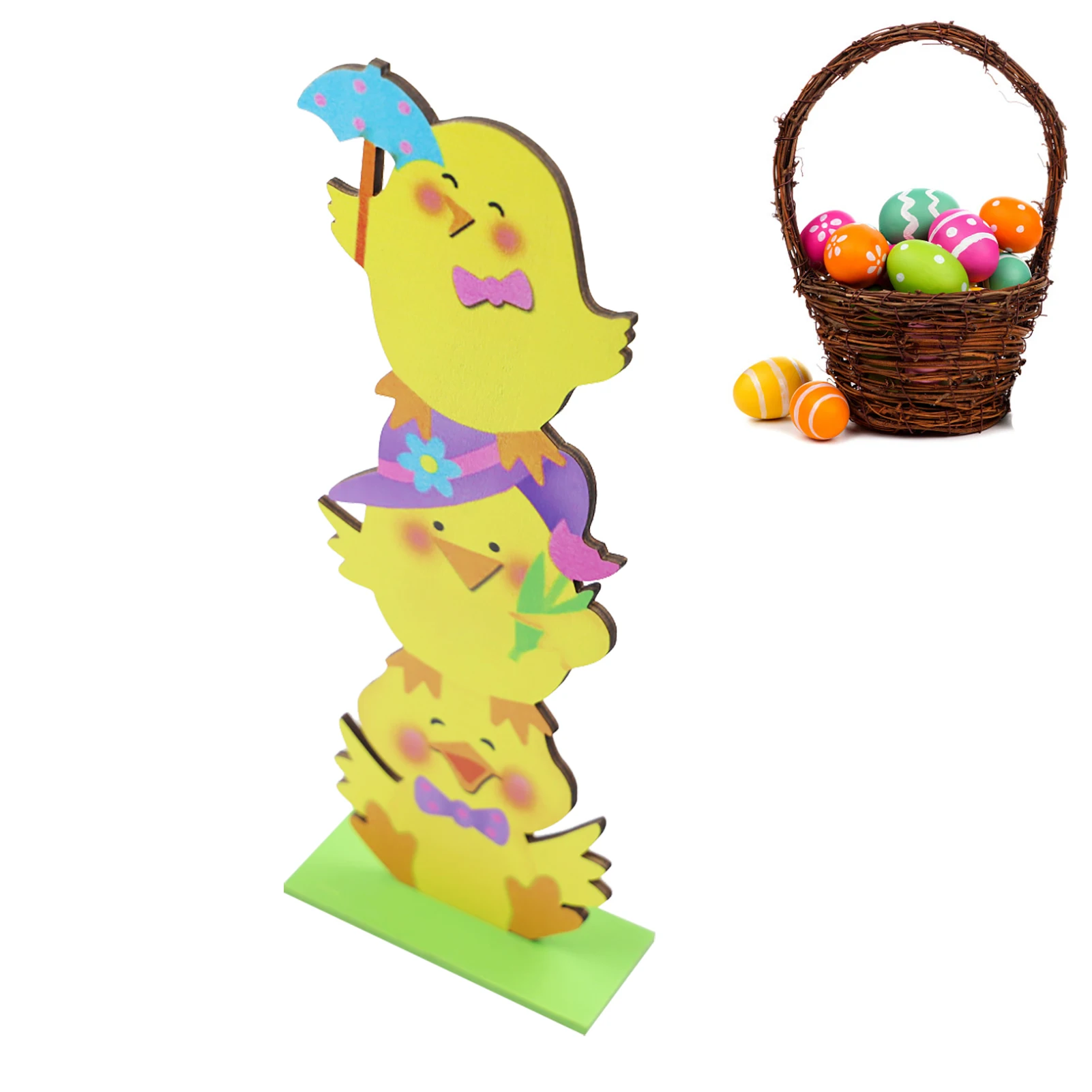 

Ester Bunny Decorations Wooden Bunny Egg Crafts Figurines 4 Standing Bunny Ornaments For Desk Office Home Party Happy Easter