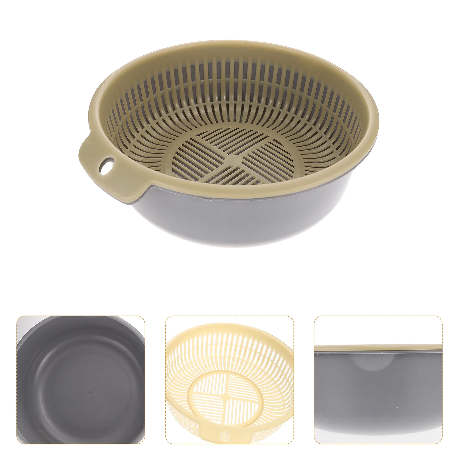 

2pcs Double-layer Vegetable Drain Basket Double-layer Kitchen Washing Drain Basket