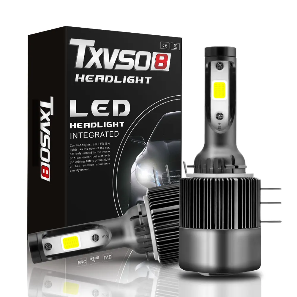 Купи TXVSO8 H15 Led Headlights 6000K Light 12V Car Bulbs 11000LM Low Beam Lamps For Golf 6 MK6 Golf 7 MK7 PASSAT Touran 12V Ampoule за 1,949 рублей в магазине AliExpress