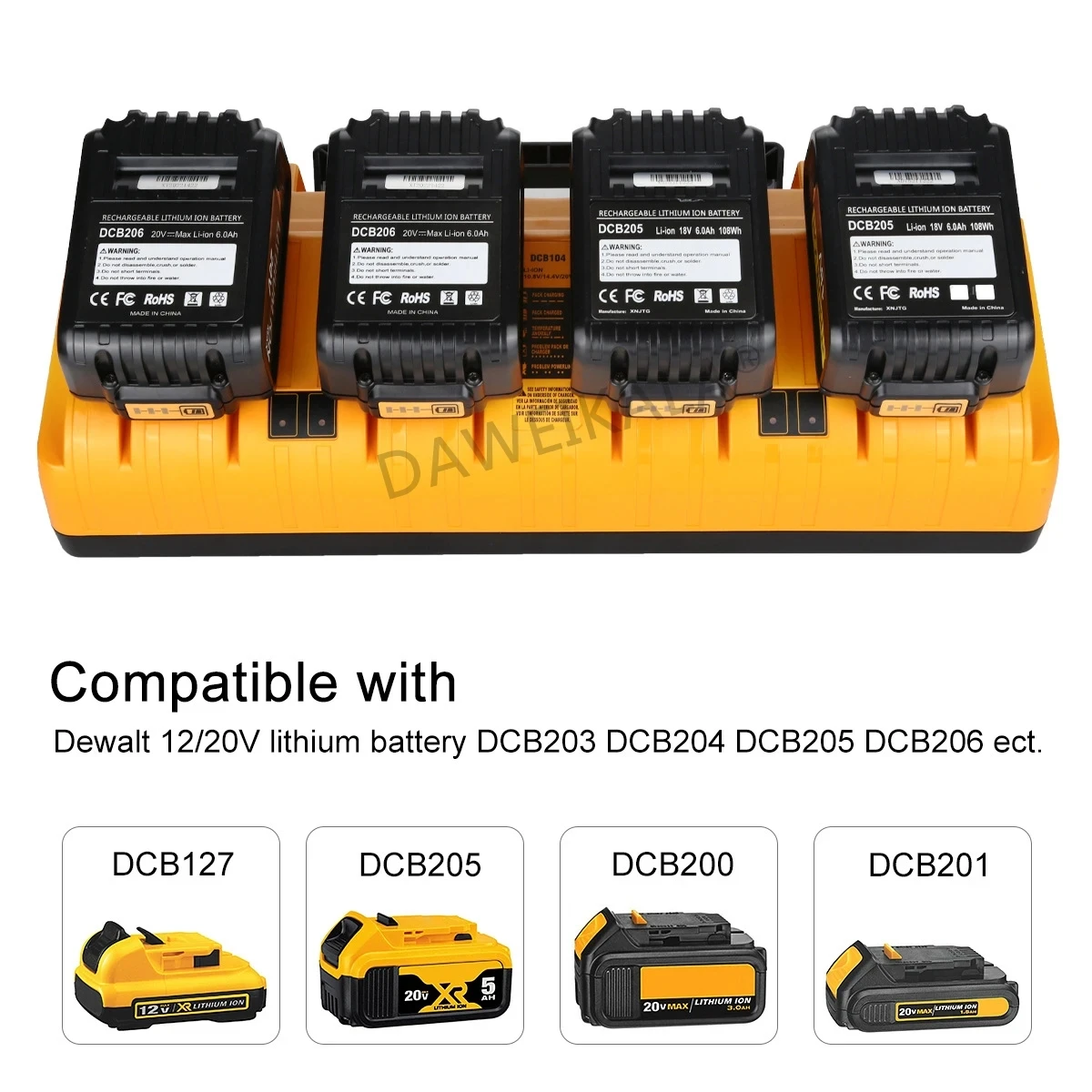

Зарядное устройство Dewalt для литиевых аккумуляторов 14,4 В, 18 в, 20 в, DCB203, постоянный ток, B204, DCB205, DCB206, литий-ионный аккумулятор DCB118, DCB1418, DCB140, DCB183, DCB200