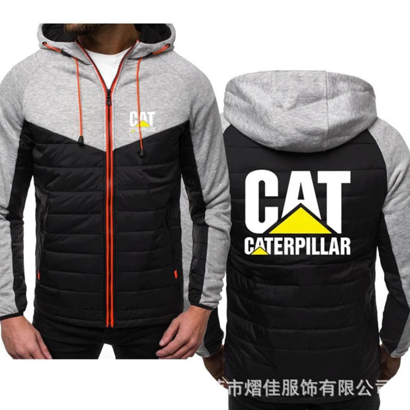 

Spring and autumn Hoodie men's CAT logo car animation fun printing high quality cotton men's Jacket Hoodie hip hop casual