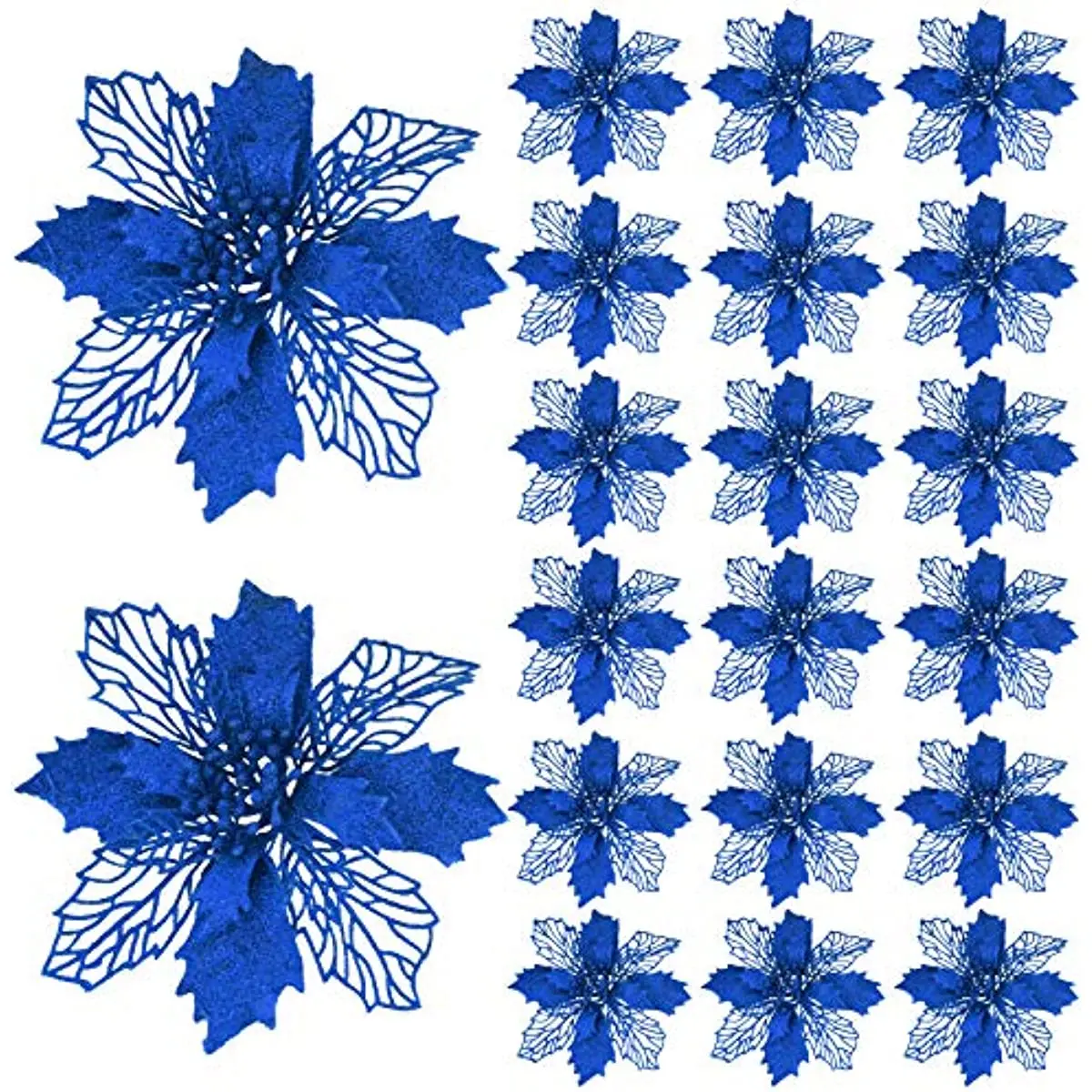 

20 шт., искусственные рождественские цветы, 14 см