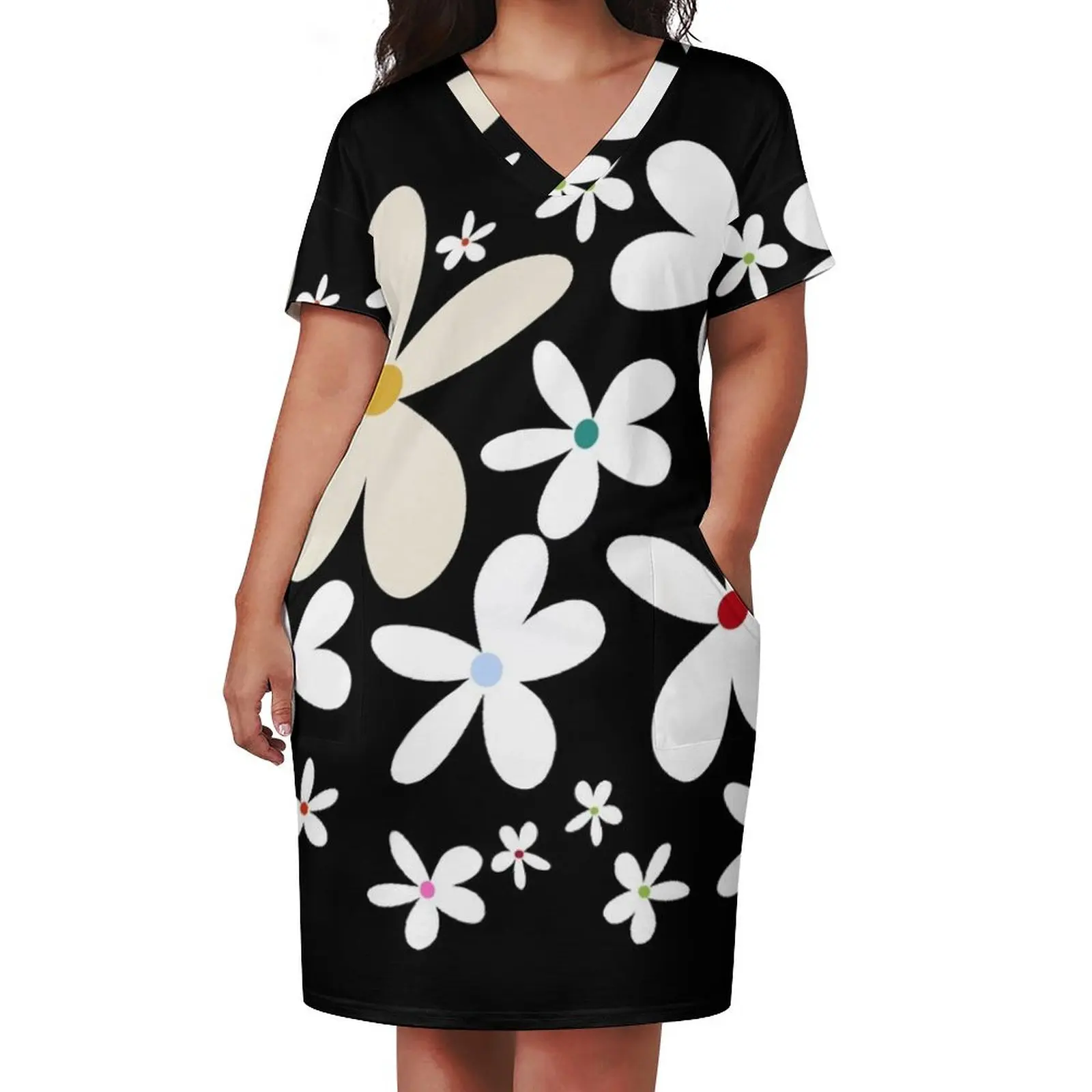 Счастливый РЕТРО БЕЛЫЙ АБСТРАКТНЫЙ МНОЦВЕТНЫЙ ДИЗАЙН ЗАБАВНЫЙ ВИНТАЖНЫЙ ДЛЯ