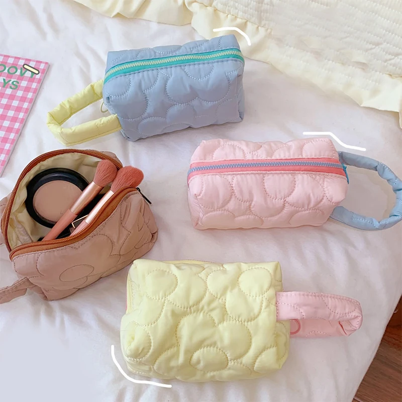 

Women Cosmetic Lipsticks Bag Korean Student Pencil Case Travel Makeup Large-capacity Organizer Bags Toiletry Zipper Pouch