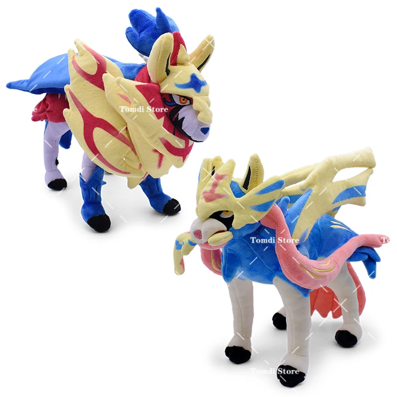 Плюшевая кукла с покемоном, меч и щит, зациань замаджента, плюшевая игрушка, легендарные чараттеры, мультяшная мягкая кукла, подарок для детей