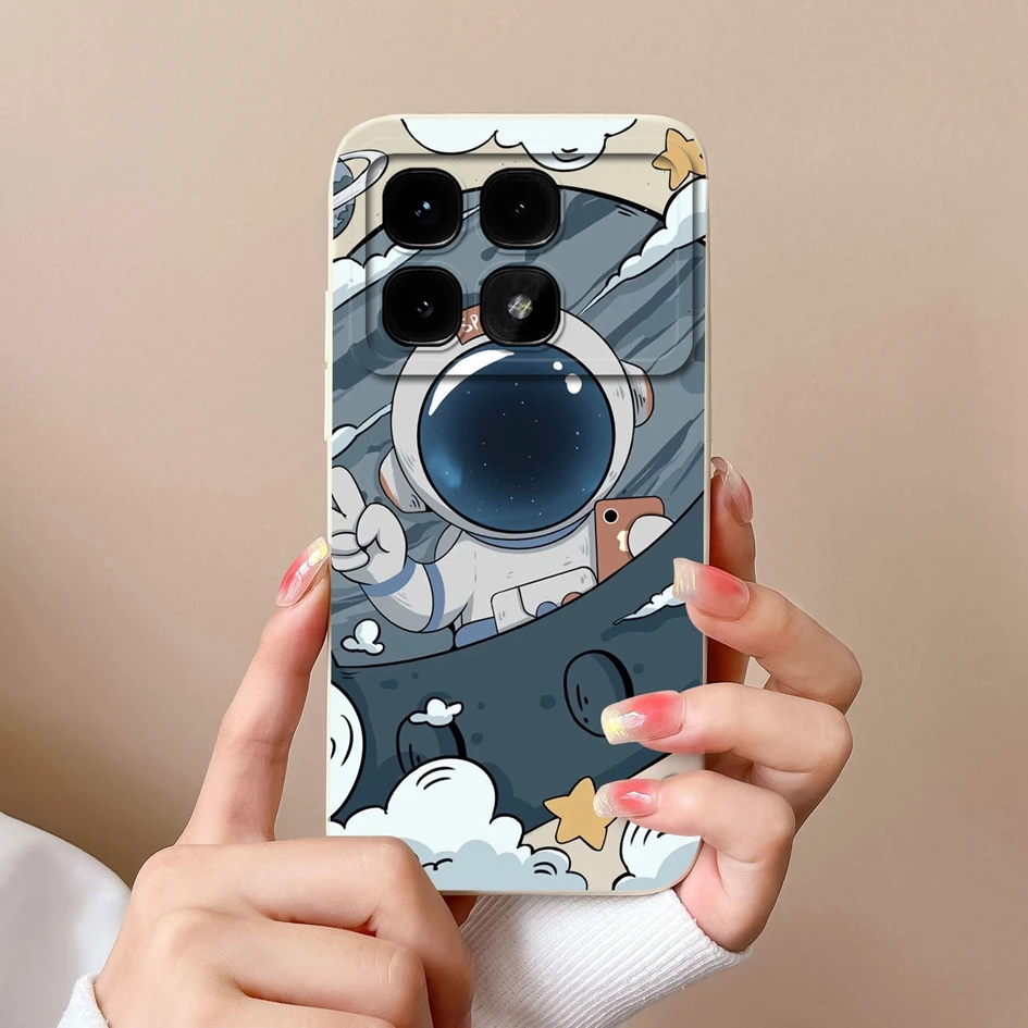 Чехол для Xiaomi Redmi K70 ультра бампер роскошный симпатичный медведь противоударный