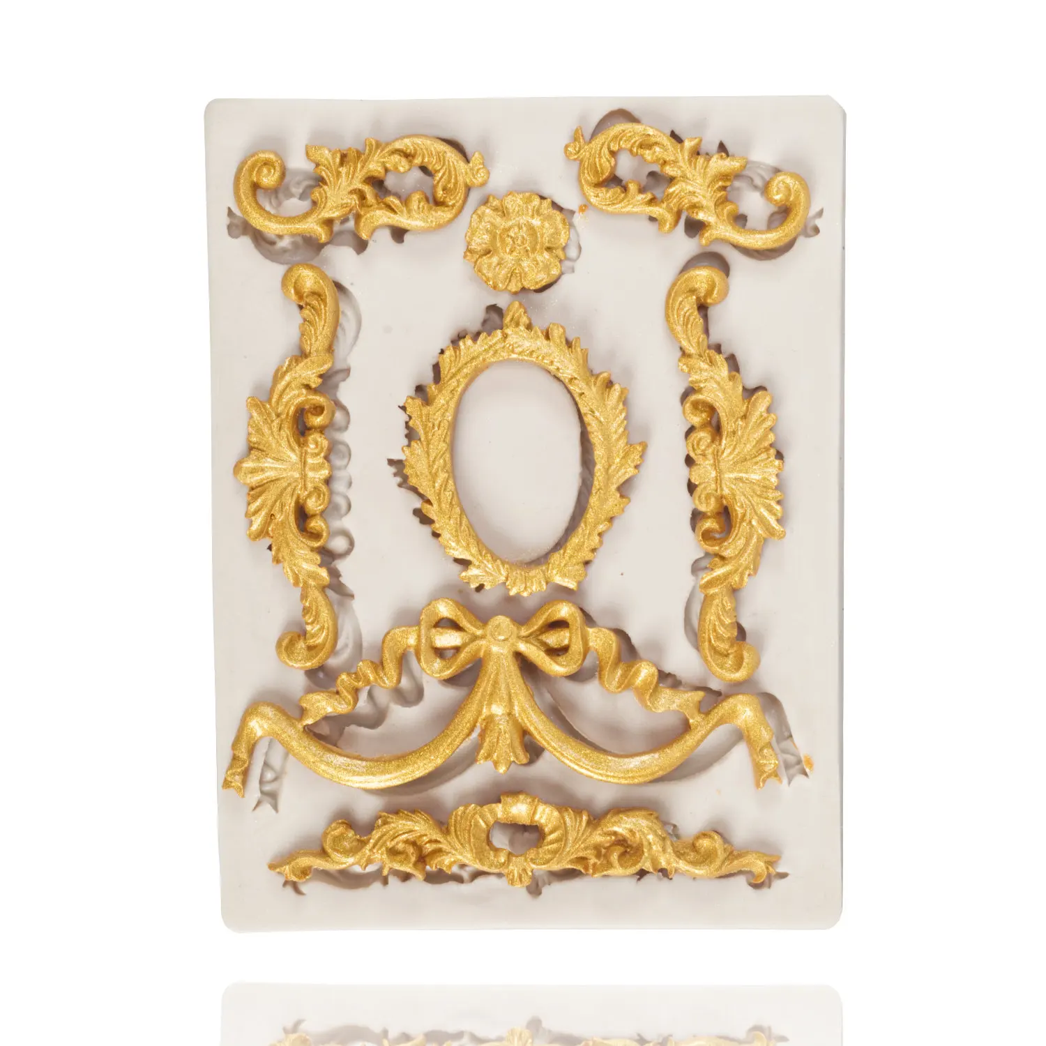 

Embossed Lace Mold Fondant Silicone Mold Baroque Style Mold 3D Engraving Decoration Cup Cake Decoration Tools Resin Mold