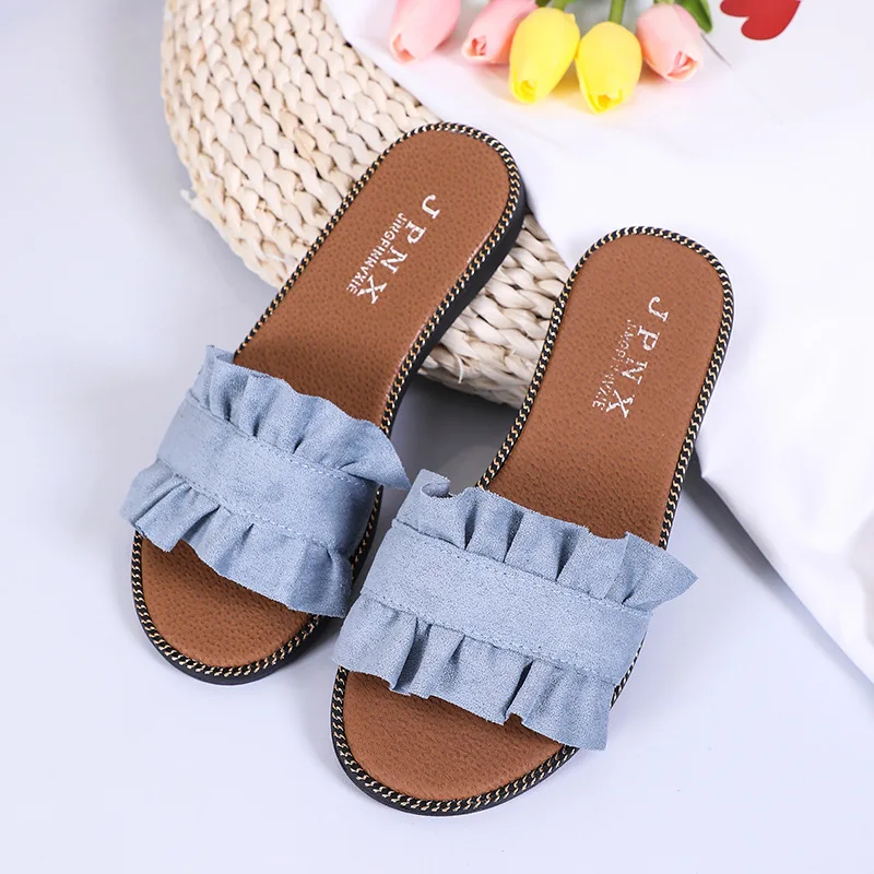 

Shoes Ladies' Slippers Slipers Women Flower Luxury Slides Flat 2022 Designer PU Fabric Sweet Rubber Fashion Basic Floral