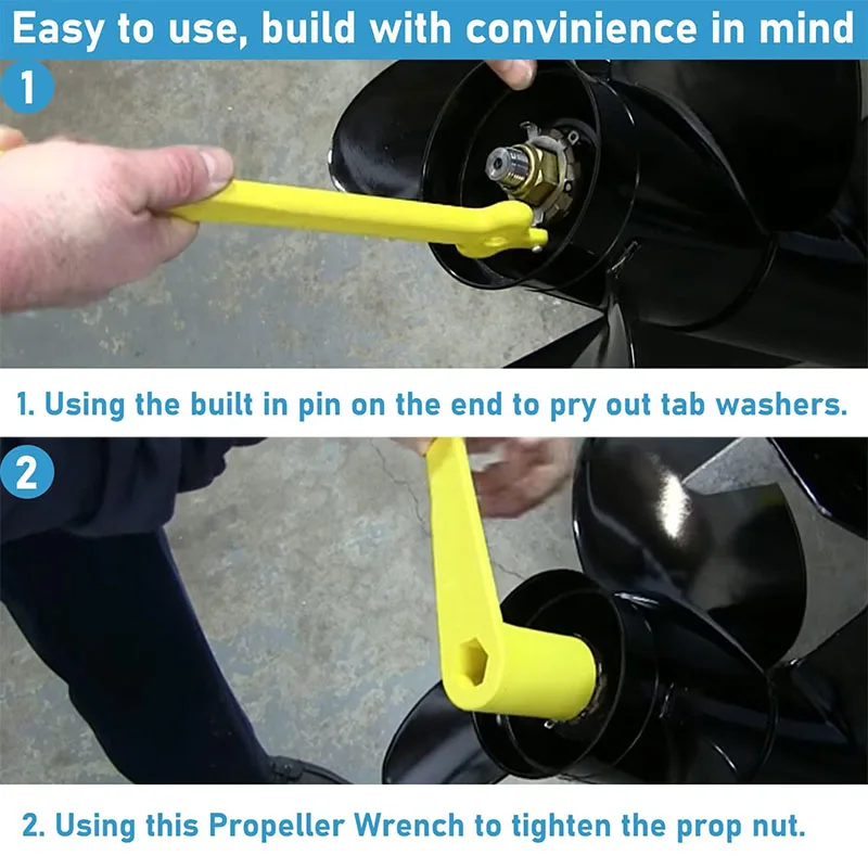 Полимерный пропеллерный ключ 1-1/16 дюйма гаечный 27 мм желтый для Mercury/Mercruiser/Alpha