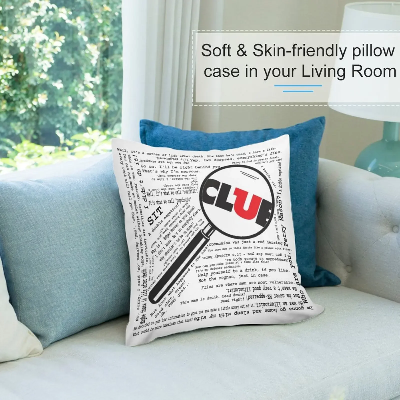 Наволочка Clue Qoutes полиэстер