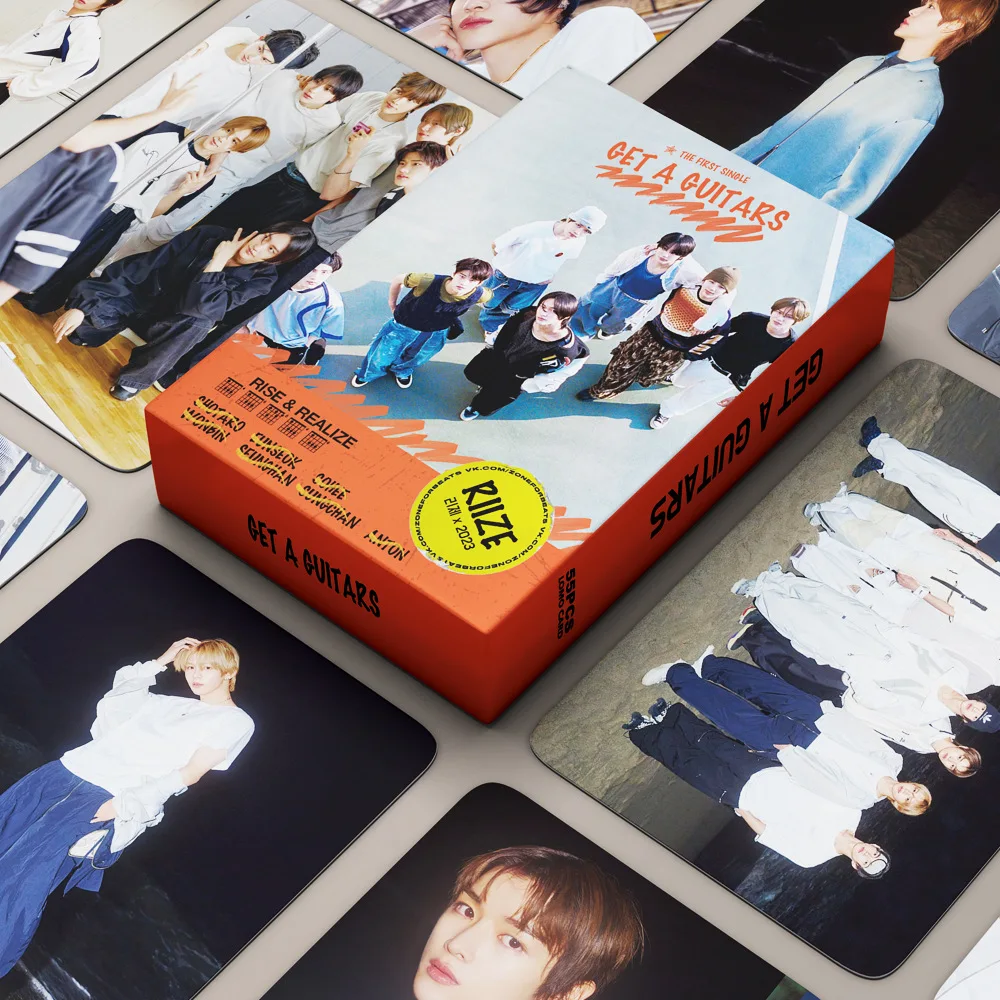 

55Pcs/Set Kpop RIIZE Photocard New Album Get A Guitar Lomo Card SEUNGHAN SUNGCHAN WONBIN Postcard for Fans Collection Gifts