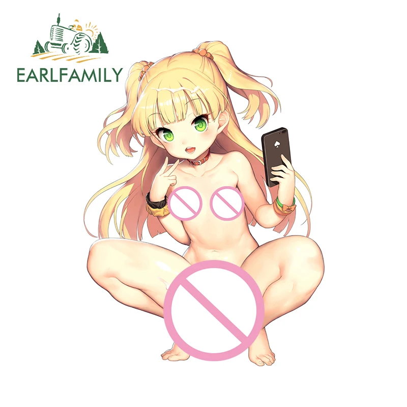 

EARLFAMILY 13 см X 9,5 см милые сексуальные девушки NSFW автомобильные наклейки Hentai Baby Lewd Booty бюстгальтер авто автомобильные аксессуары Ahegao забавные наклейки