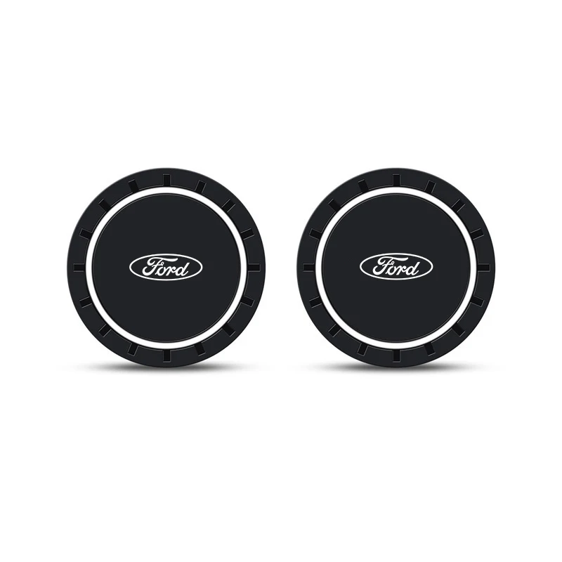 

2 шт., автомобильная подставка для чашек с водными слотами, нескользящий коврик для Ford Fiesta C-Max Kuga Ranger Raptor KA Fusion ST Transit Edge