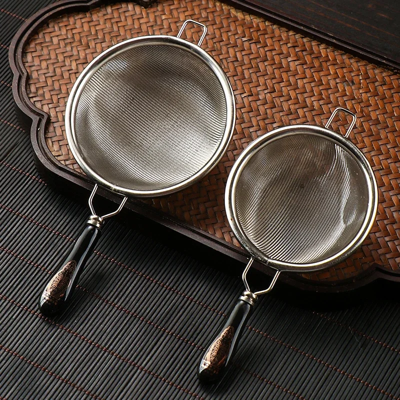 Многоразовый ситечко для чая из нержавеющей стали с длинной ручкой