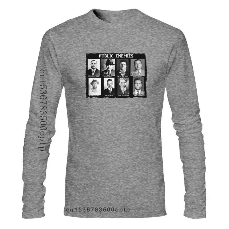 

Новая мужская одежда, мужская футболка с изображением государственных врагов, Al Capone Scarface