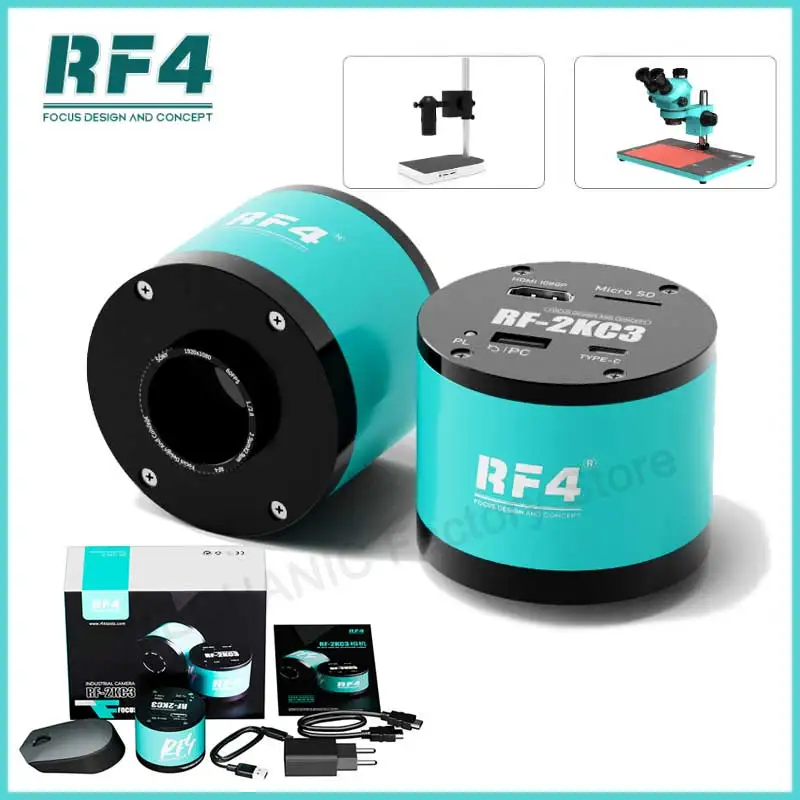 

RF4 RF-2K C3 камера HDMI USB крепление цифровой видеомикроскоп камера Type C совместимая с ремонтом материнской платы мобильного телефона