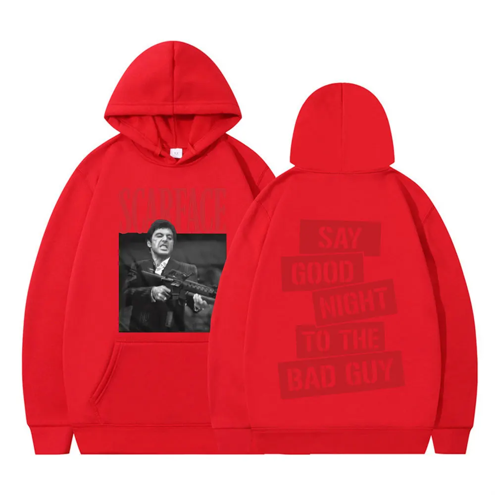 Толстовка мужская с длинным рукавом и принтом со слоганом Тони Монтана |