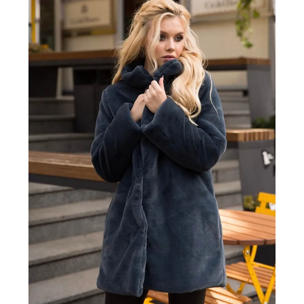 2023 Faux Fur Natural Mink Fur Coat Women's Winter Jacket New Fashion Overcoat Female High Quality Long Solid Warm Thick