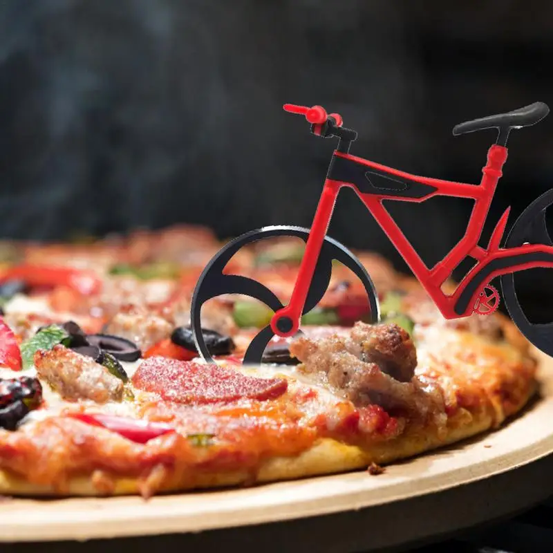 

Bicycle Pizza Cutter Wheel Stainless Steel Plastic Bike Roller Pizza Chopper Slicer Kitchen Gadget Tool Pizza Cutter Knives