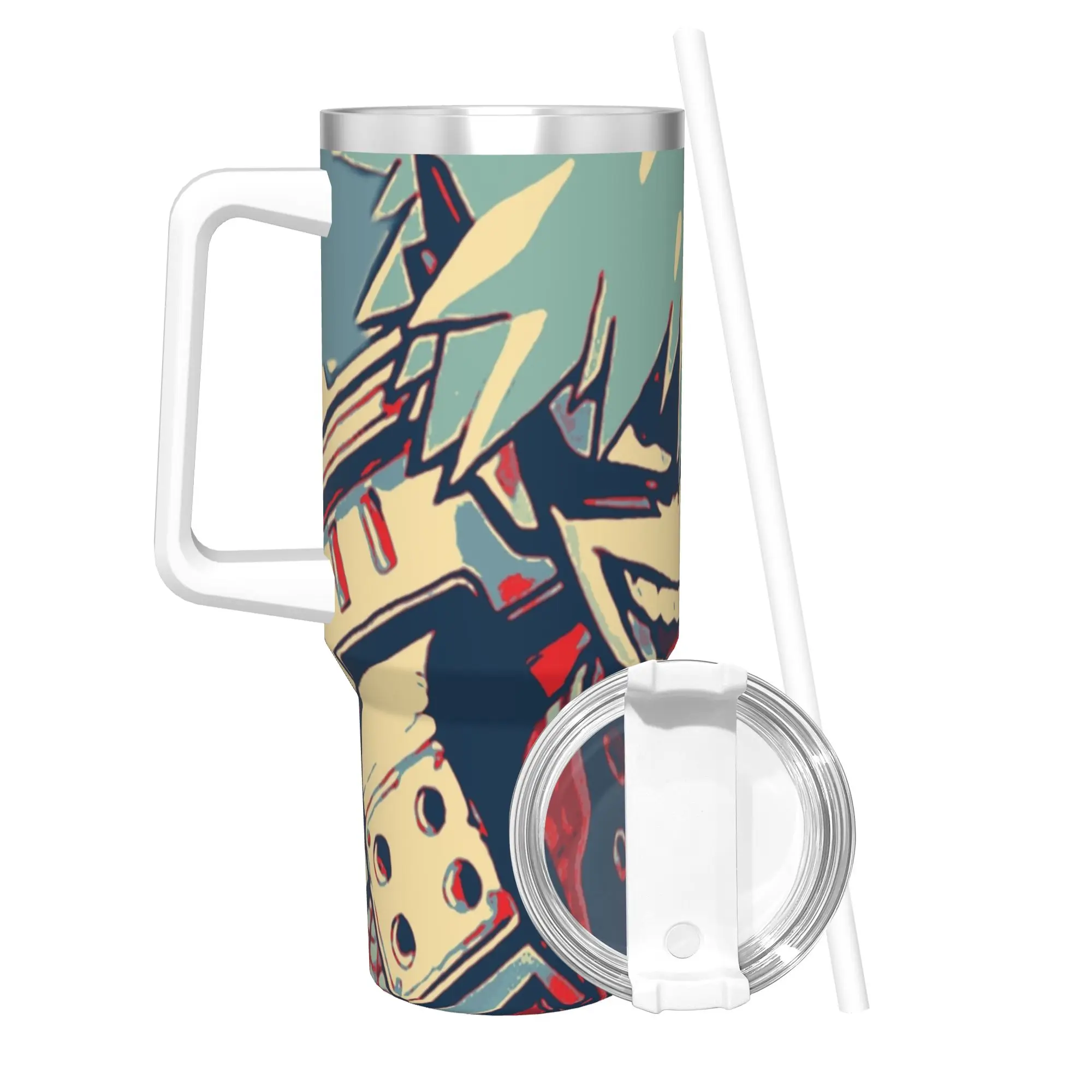 Фото Термокружка из нержавеющей стали Katsuki Bakugo HOPE My Hero Academia, герметичная, для холодных напитков, дорожная бутылка для воды №2