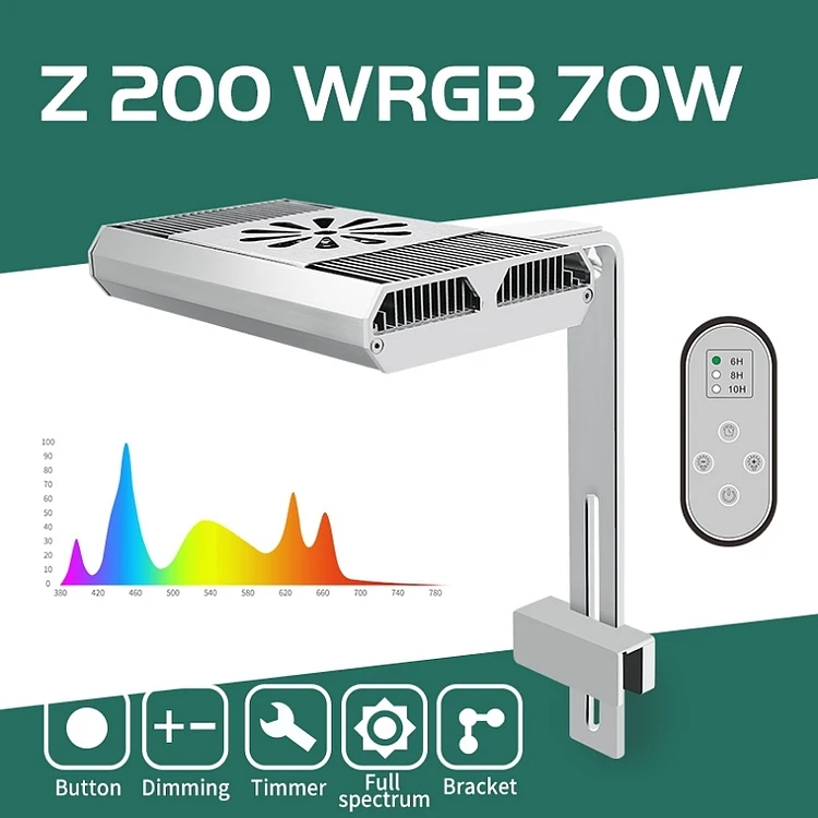 

WEEK AQUA Z Series WRGB Z200 LED Aquarium Light 70W Landscaping Aquatic Light
