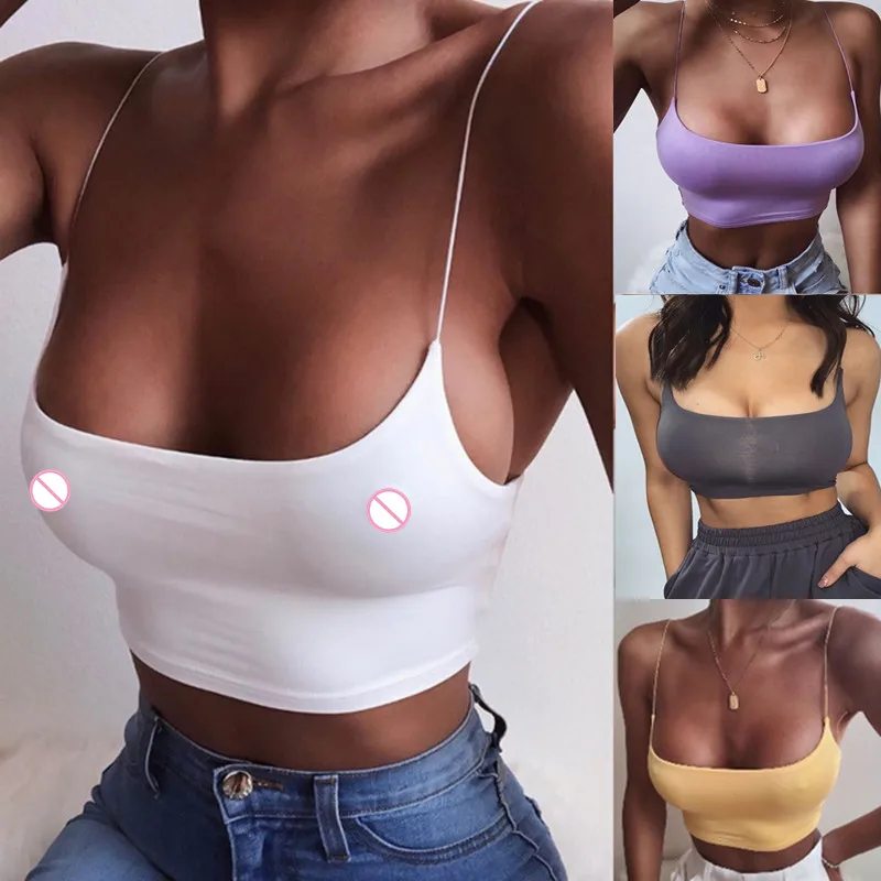 

NEW Women Sexy Tube Tops Camisole Top Corsets Spaghetti Strap Tank Vest Clubwear Cropped Bodycon Push Up Bustiers Stretch Camis