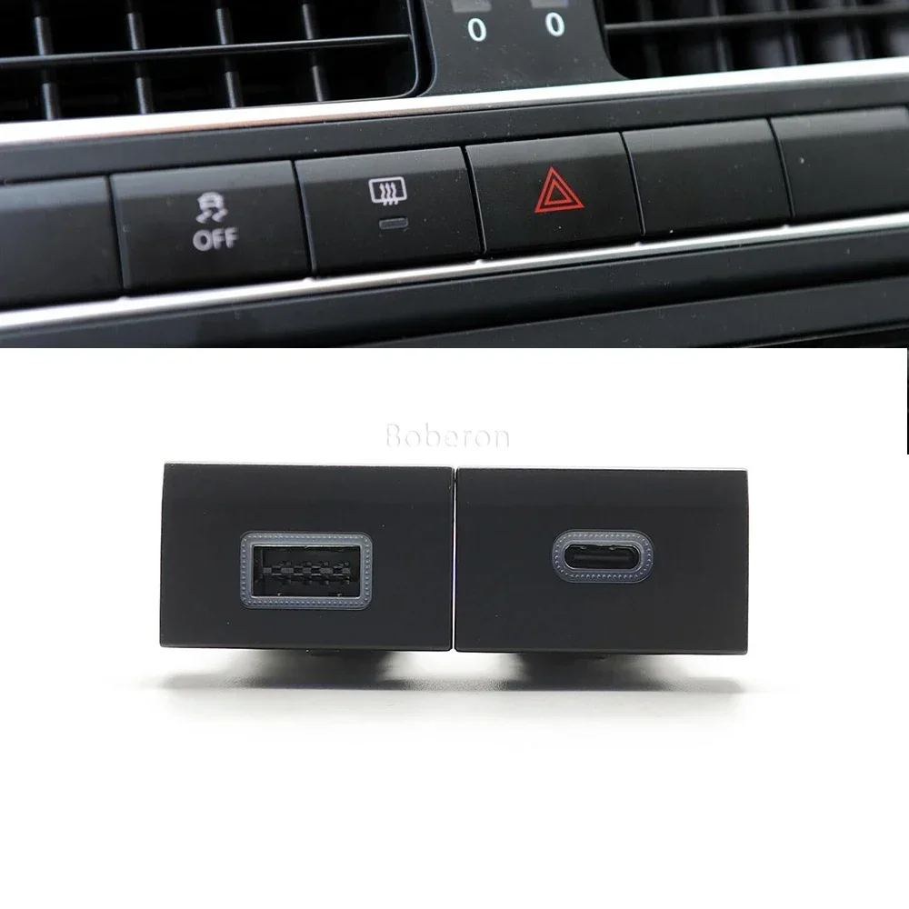 

Автомобильный адаптер для быстрой зарядки телефона, автомобильное зарядное устройство QC3.0 Type C PD, USB-интерфейс, переключатель для VW POLO 2011-2013