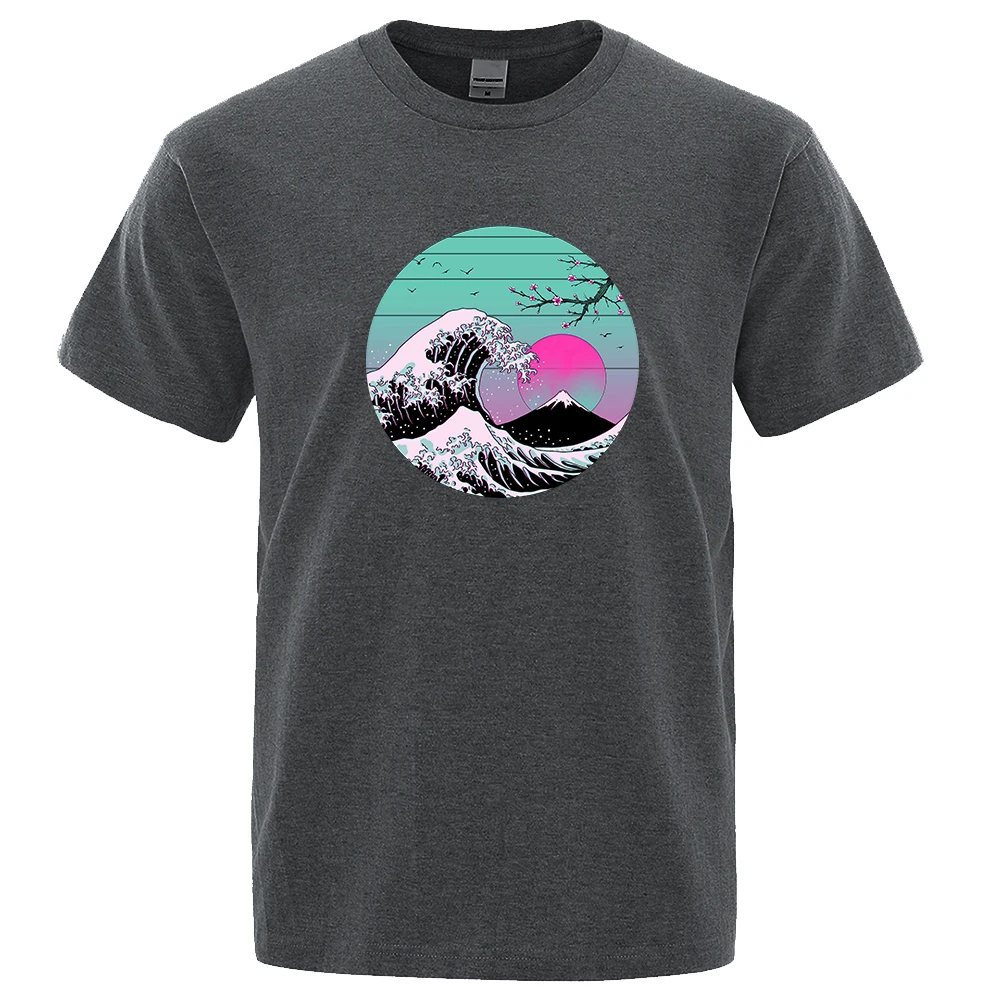 

Футболка мужская в японском стиле, с круглым вырезом и коротким рукавом