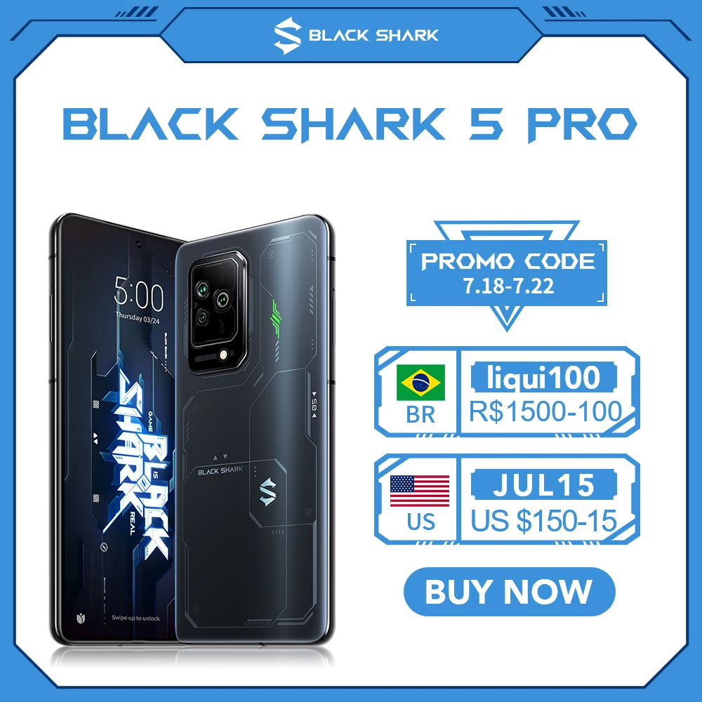 [World Premiere] Black Shark 5 Pro Snapdragon 8 Gen 1 Gaming Phone 108M Camera 120W Super Charge Celular NFC