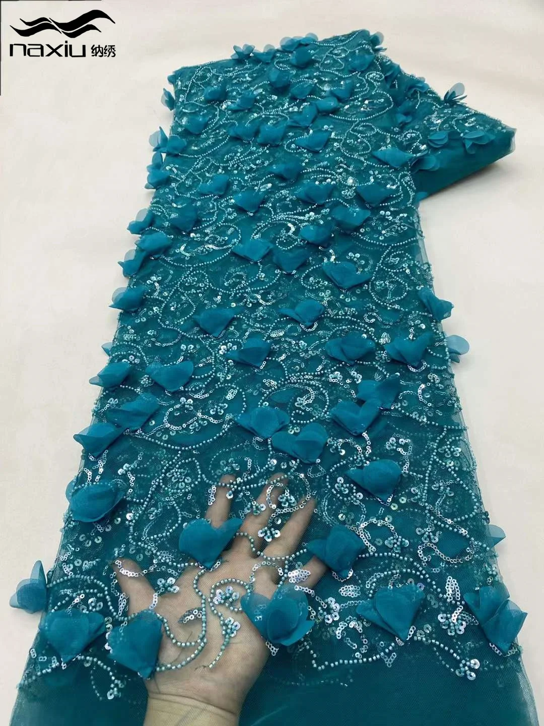 Кружевная ткань Madison с 3D цветами африканская кружевная 5 ярдов французские