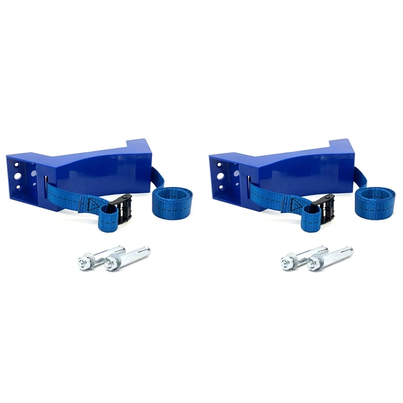 

2X Cylinder Mounted Bracket Gas Cylinder Bracket Durable ABS Gas Cylinder Holder For Camper Motorhome RV Caravan,Blue