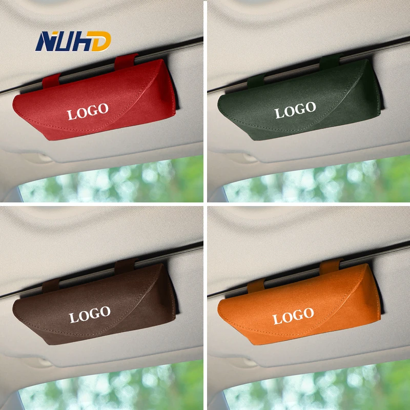 

Suede Car Glasses Case Sun Visor Clip Storage Box For Volvo XC40 XC60 S90 XC90 V90 Polestar C30 Decoration Interior Accessories