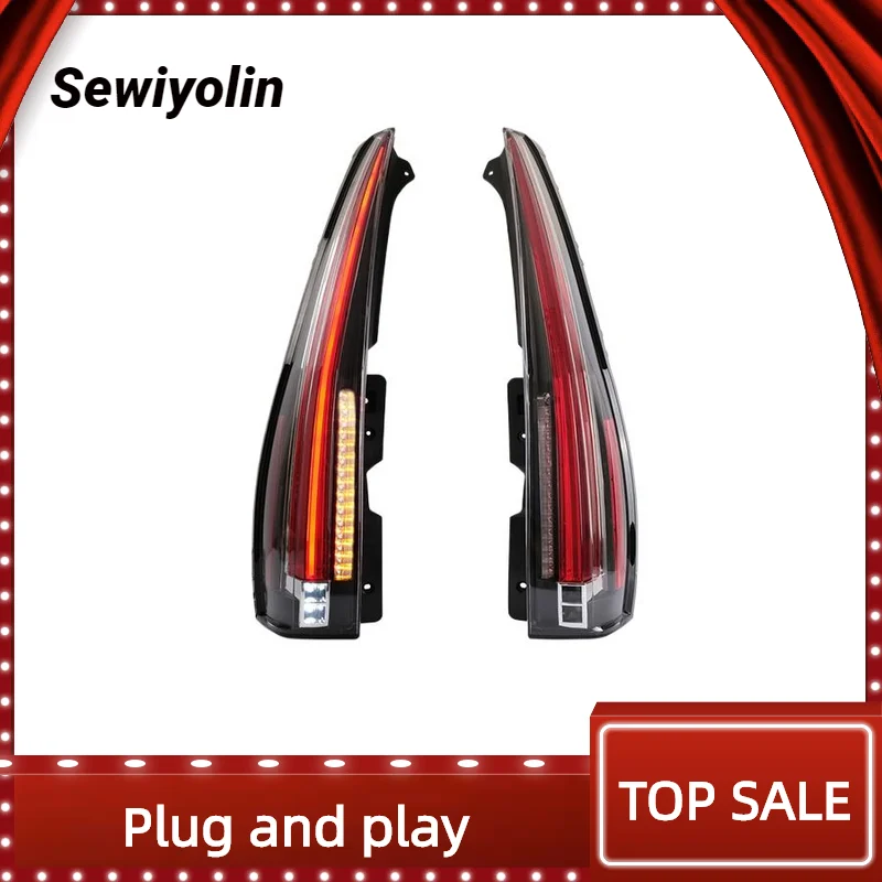 

For GMC Yukon 2007-2014 Escalade Style Car Accessories Led Tail Lights Plug And Play DRL Signal Yellow steering Brake