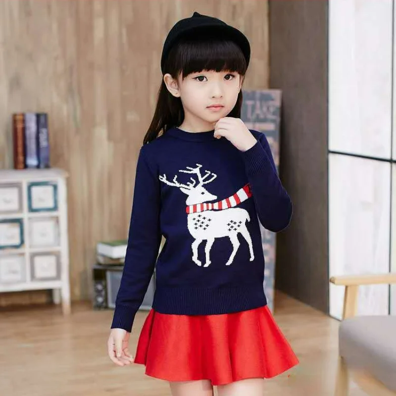Детский свитер новый осенне-зимний Рождественский модный для мальчиков и