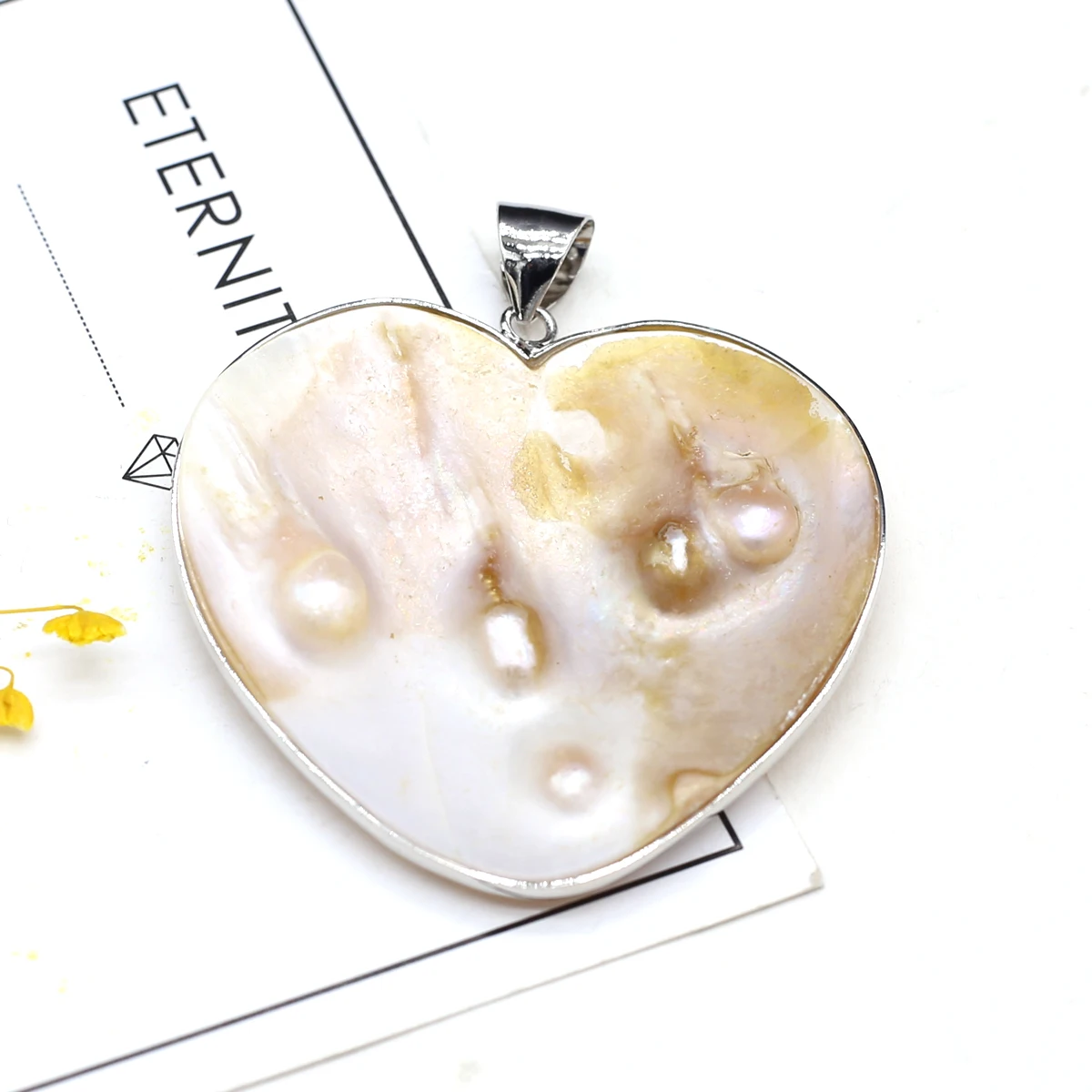 

Natural White Shell Love Heart Pearl Pendant Craft For Jewelry Making DIY Necklace Earring Accessories Charms Gift Decor 50x58mm