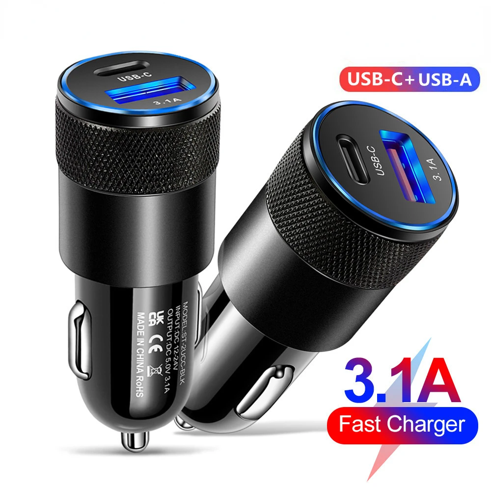 

15W PD Car Charger USB Type C Fast Charging Car Phone Adapter for iPhone 13 12 Xiaomi Huawei Samsung S21 S22 Quick Charge 3.0