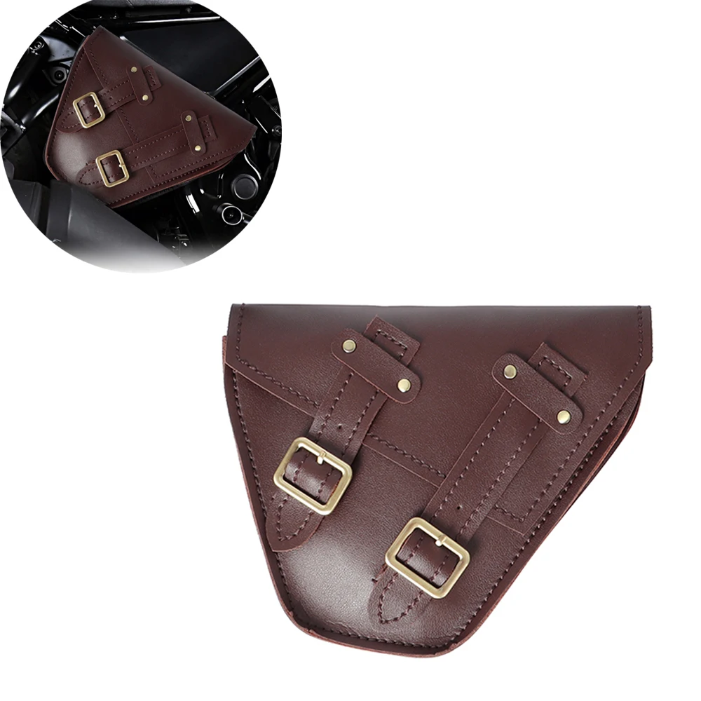 

Черно-коричневые кожаные мотоциклетные универсальные сумки, боковая сумка для инструментов, чемодан, седельная сумка, сумка для Honda/Suzuki/Kawasaki/Yamaha