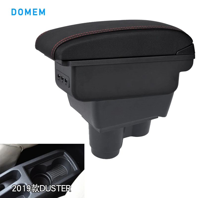 

For Renault Dacia Duster 2 3 Ⅱ Ⅲ Armrest Box 2018-2022 Auto Central Console Storage Car Accessories with USB Charging