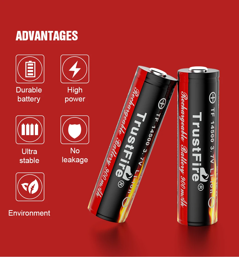 

AA 14500 900mAh Li ion Battery 3.7V Rechargeable Lithium Ion Batteries Cells For Flashlight Toy Calculator Calculator With PCB