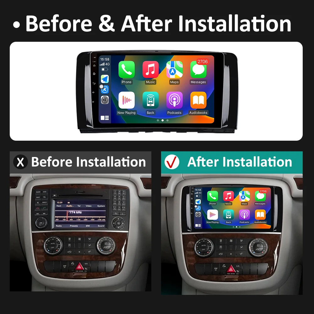 Система Android для Mercedes Benz R-Class R Class W251 R280 R300 R320 2005 - 2017 Автомобильный видео